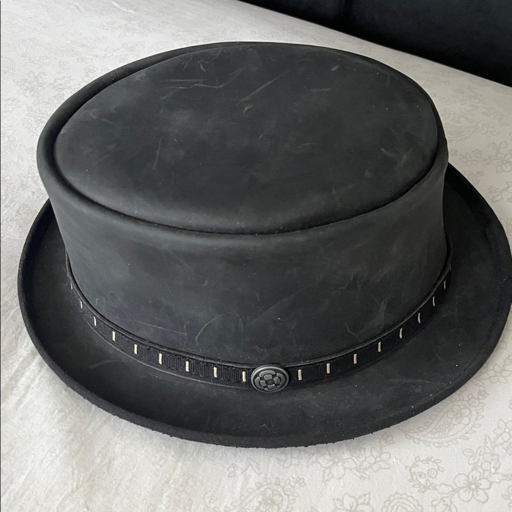 Black Ashbury, Folsom Leather Men's Hat
